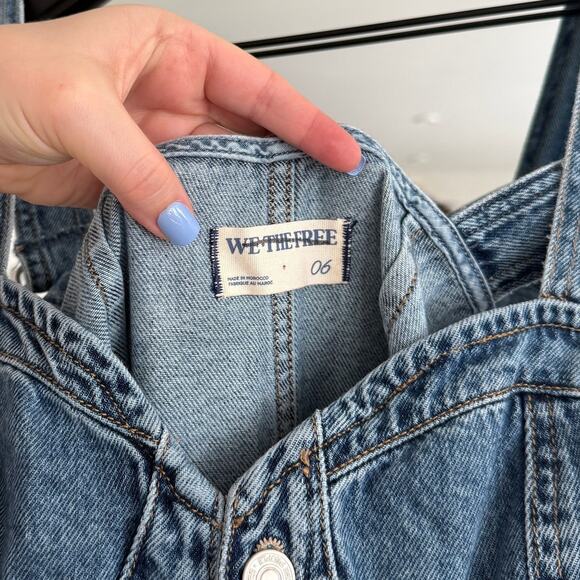 We The Free Kensington Overall Jumpsuit Blue - Picture 7 of 7